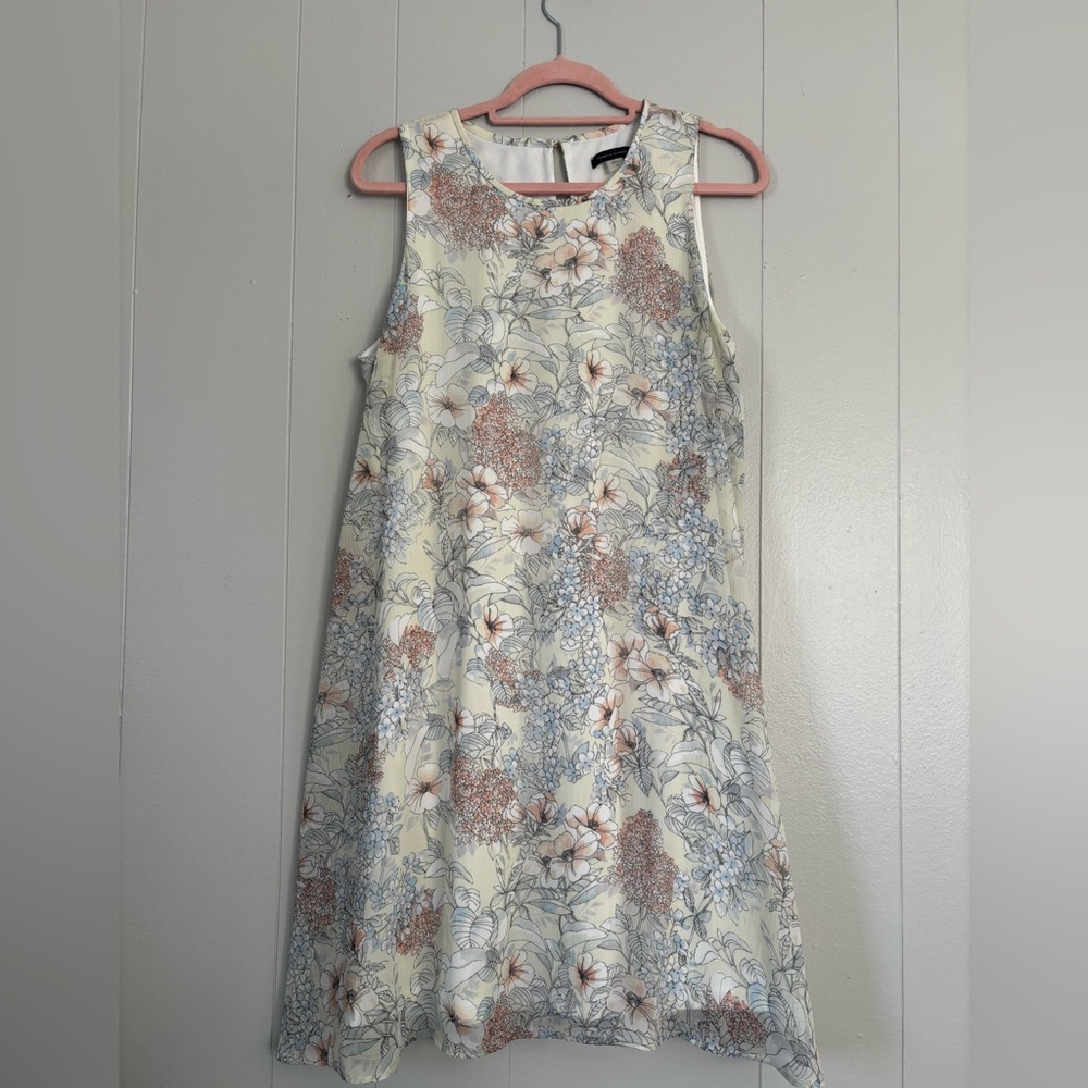 Tommy Hilfiger Floral Sleeveless Dress - Cream, Blue, Pink